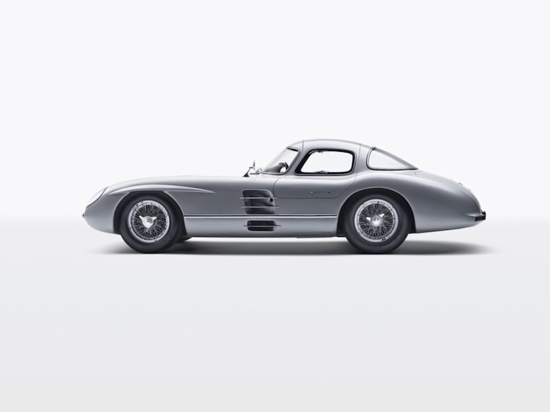The Mercedes-Benz 300 SLR Uhlenhaut Coupe has the underpinnings of the race-winning 300 SLR and styling inspired by the iconic 300 SL. 