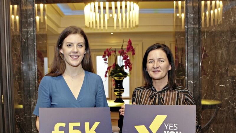 Winner of the &#39;Yes You Can&#39; pitch Sarah McAnallen of McAnallen Ltd with Lesley O&#39;Hanlon of the Yes You Can programme 