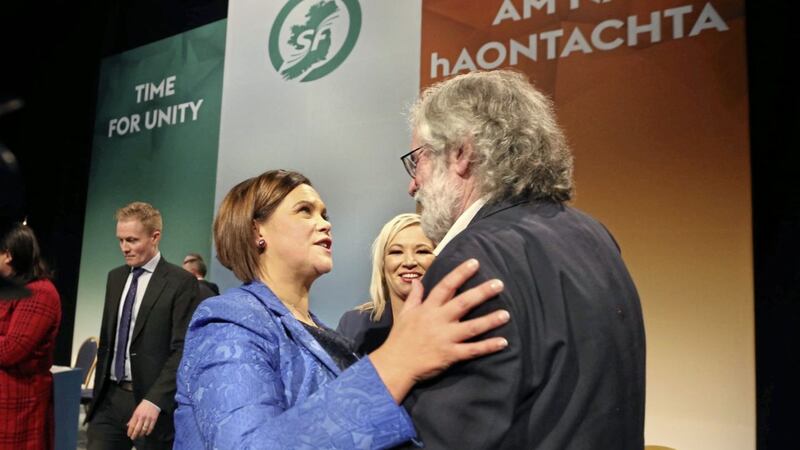 Sinn F&eacute;in president Mary Lou McDonald, pictured with her predecessor Gerry Adams, said the IRA&#39;s campaign was justified and that there was &quot;every chance&quot; she would have taken up arms. Picture by Margaret McLaughlin 