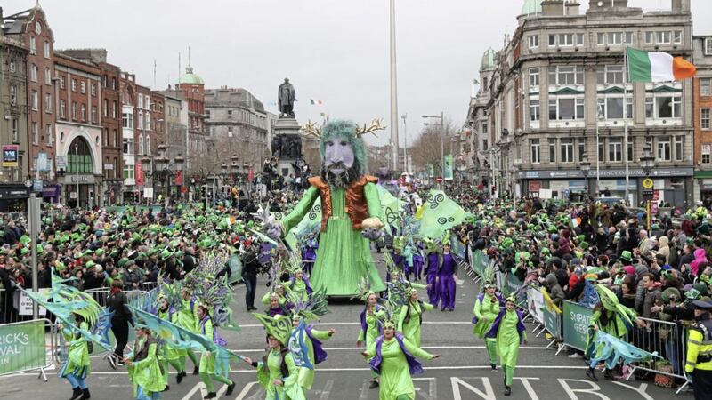 Participants take part in the St Patrick&#39;s Day parade on the streets of Dublin. Picture by Brian Lawless/PA Wire. 