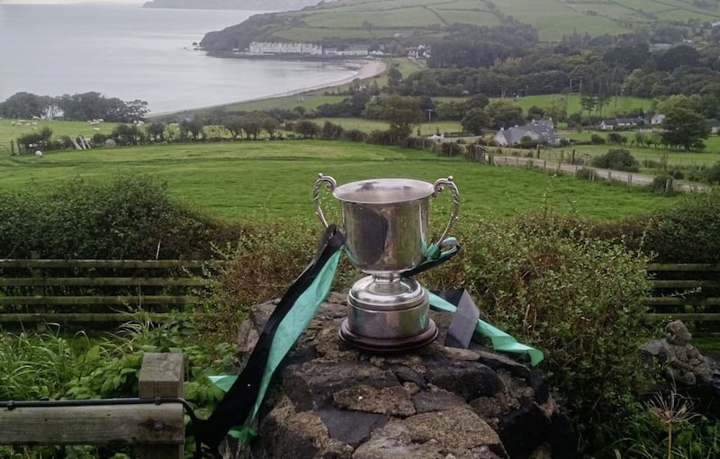 Cushendun captain Mark Scally posted this picture on his facebook page after the club won the junior championship last Sunday 
