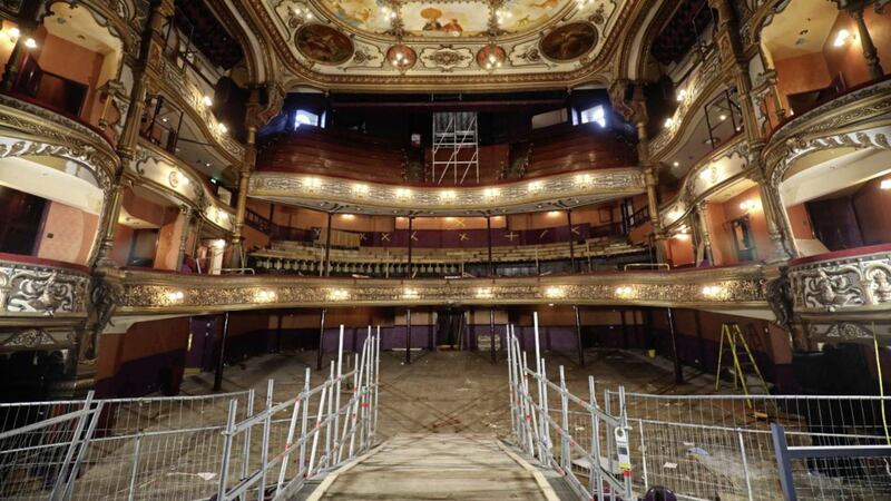 Work is under way to restore the Grand Opera House in Belfast. Picture by Darren Kidd 