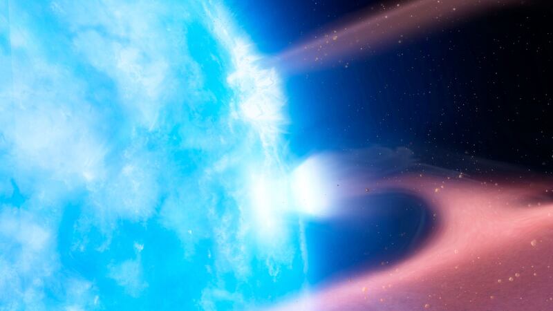 Experts say the results are the first direct measurement of rocky material entering the atmosphere of a dead star.