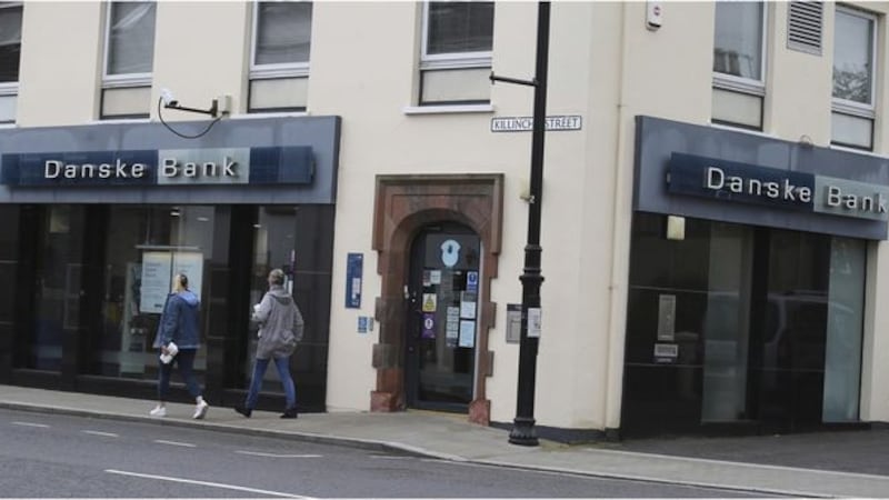 The Danske Bank branch in Comber, which will close on December 4. Picture by Hugh Russell.