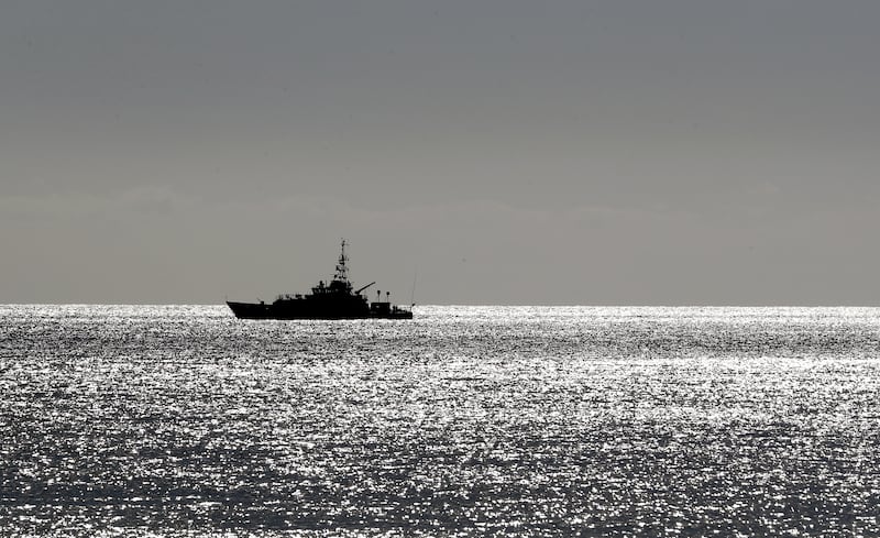 A Border Force cutter on patrol, near Dover in Kent