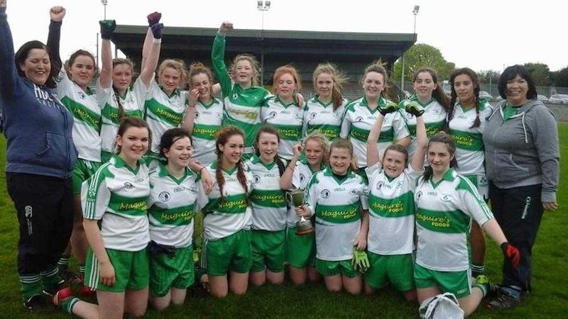 The Ederney Ladies side that picked up the Fermanagh Minor B Championship last Sunday with a 3-10 to 3-4 win over St Pat&rsquo;s