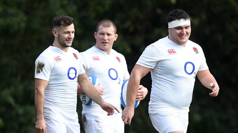 Jamie George (right) is to miss the remainder of England's Six Nations campaign through injury &nbsp;