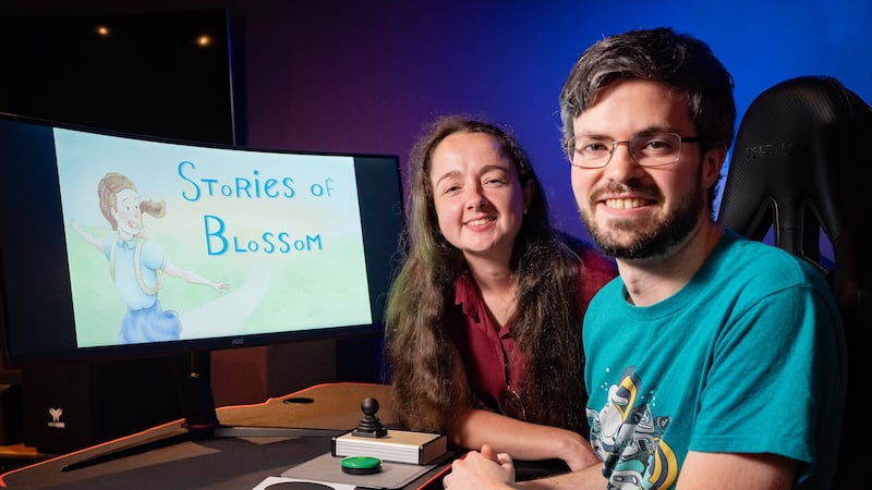 Soft Leaf Studios' husband and wife team Clare and Conor Bradley, who have launched ‘Stories of Blossom’ on the Steam and Itch digital platforms.