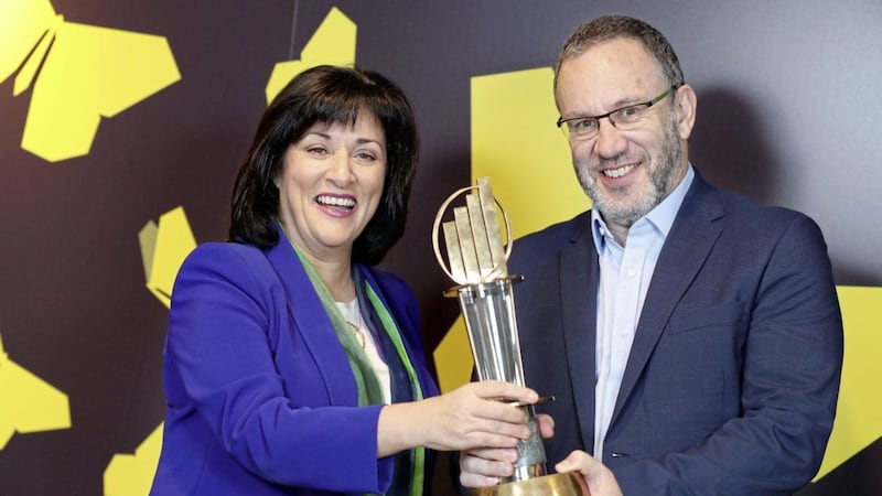Pictured at the announcement of the 2019 EY Entrepreneur Of The Year shortlist are Anne Heraty, and Kevin McLoughlin. 
