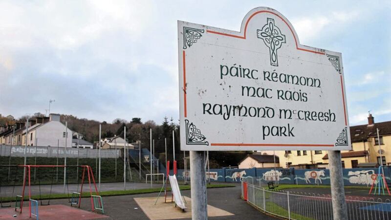 The play park in Newry was named after Raymond McCreesh. Picture by Mal McCann 