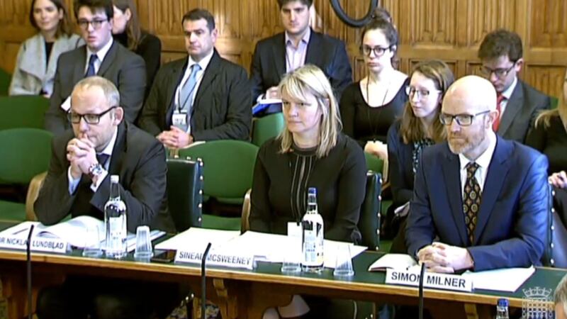 Facebook, Twitter and Google faced tough questions from MPs.