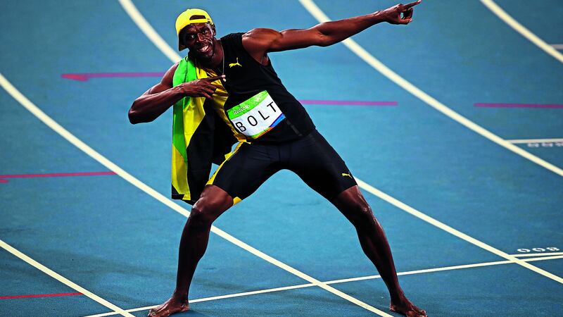Olympic champion sprinter, world record holder at 100m and 200m, Usain Bolt 