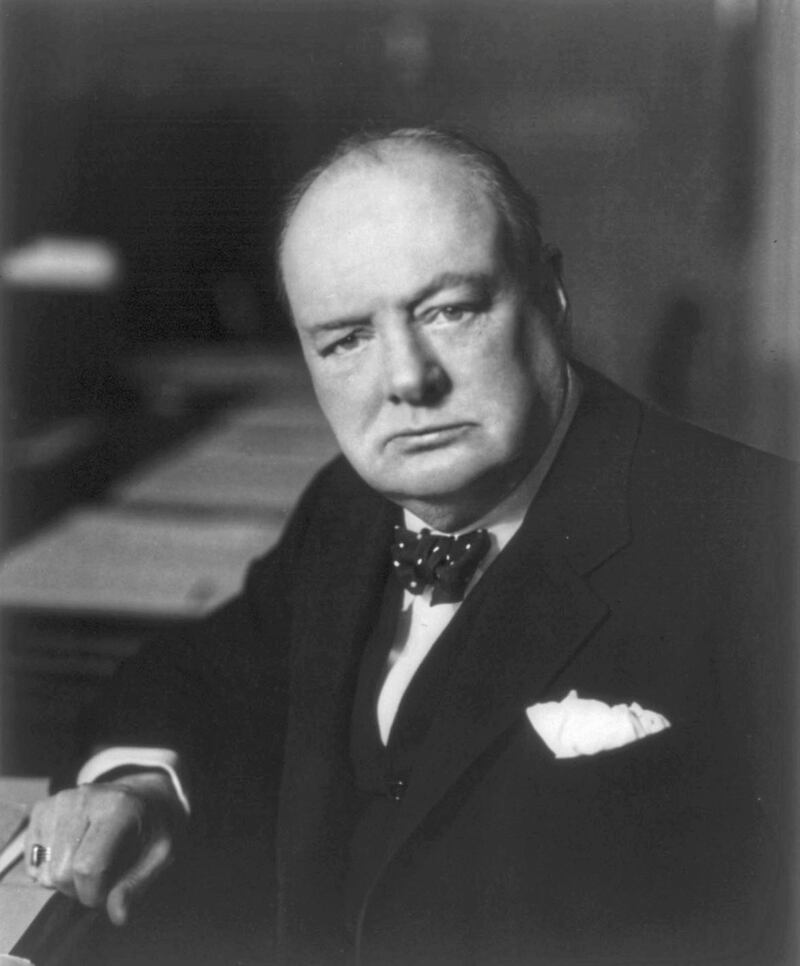 Former prime minister Winston Churchill