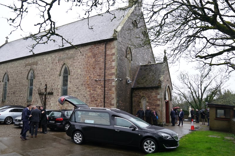 The funeral took place at St Ibar’s Church in Castlebridge, Co Wexford