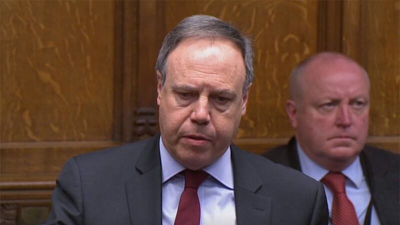&nbsp;Nigel Dodds speaking during Prime Minister's Questions in the House of Commons.