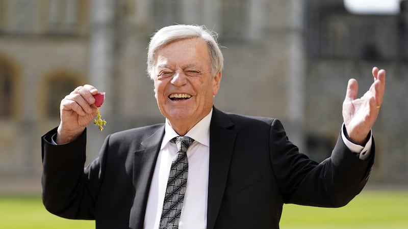 DJ Tony Blackburn was presented with his OBE for services to broadcasting and charity by the Princess Royal in an investiture ceremony at Windsor Castle