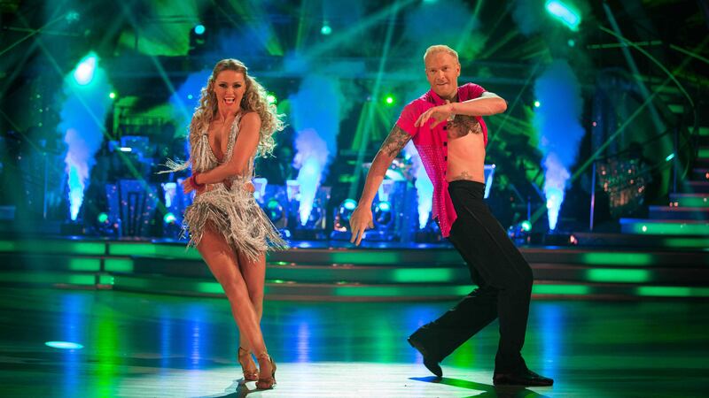 Professional dancer Ola Jordan with sprinter Iwan Thomas on Strictly Come Dancing&nbsp;