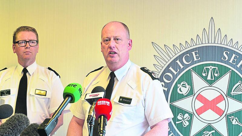 Chief Constable George Hamilton speaks to the media  about the murder of Kevin McGuigan. Picture by Arthur Allison/Pacemaker Press