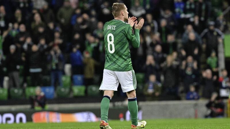 Will he be back?: Northern Ireland captain Steven Davis applauds the supporters after the 0-0 draw with Italy. Pic Colm Lenaghan/ Pacemaker 