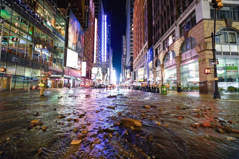 Water Main Break Times Square