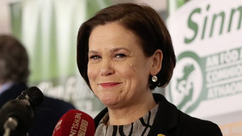Mary Lou McDonald&#39;s jibe at the Taoiseach comes less than a day after she replaced Gerry Adams as Sinn Fein president. Picture by Niall Carson, PA Wire 