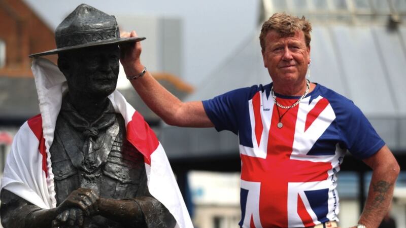 Locals show their support for a statue of Robert Baden-Powell on Poole Quay in Dorset ahead of its expected removal to &quot;safe storage&quot;<br />following concerns about his actions while in the military and &quot;Nazi sympathies&quot;. Picture by Andrew Matthews, Press Association