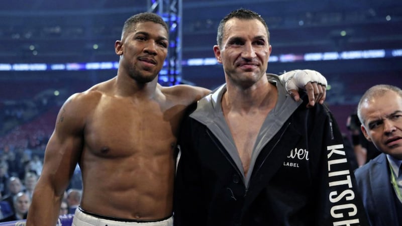 Anthony Joshua returned to training four weeks after his heavyweight world title showdown with the recently-retired Wladimir Klitschko 