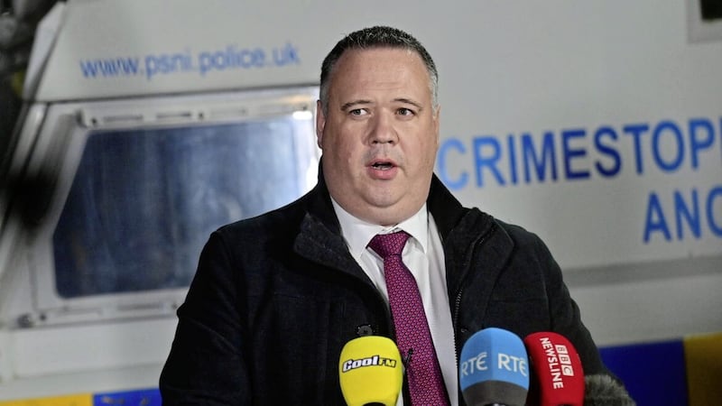 Pacemaker Press 21/12/12Detective Chief Inspector John Caldwell speaks to the media.Pic Colm Lenaghan/Pacemaker.