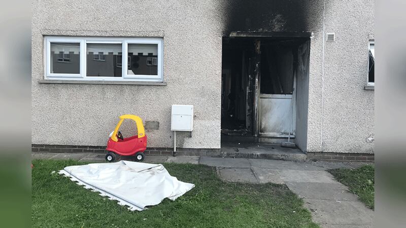 &nbsp;A family of 10 escaped an arson attack on a house in Antrim. Picture by Hugh Russell