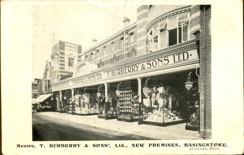 Postcard of T Burberry and Sons shop circa 1907