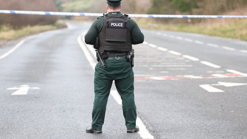 Police cordons remain in place in the junction of Forglen Road and Ballyhanedin Road due to a security alert in the area. PICTURE COLM LENAGHAN