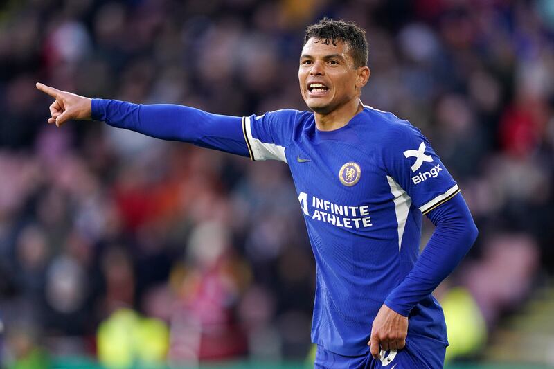 Thiago Silva was frustrated a Chelsea penalty appeal was quickly dismissed