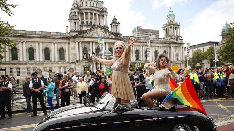 Thousands of people took to the streets of Belfast for the 25th annual Gay Pride Parade 