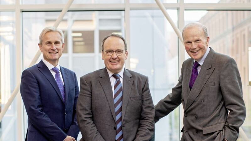 Pictured are: Gordon Carson, managing director, 4c Executive; Howard Hastings, managing director, Hastings Hotels; and Edward Carson, outgoing financial director, Hastings Hotels. 