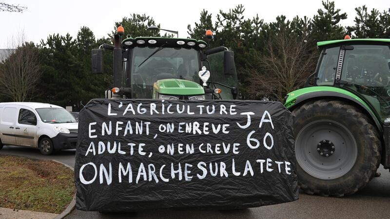 Farmers have been demonstrating for months (Matthieu Mirville/AP)
