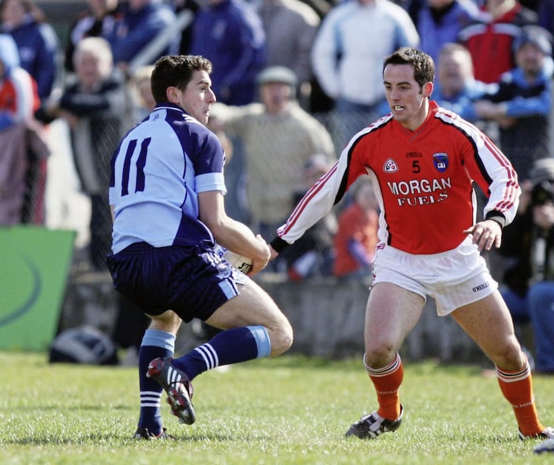 In a 2008 National League game in Crossmaglen, Bernard Brogan scored 1-2 for Dublin against Armagh. Picture by Cliff Donaldson 
