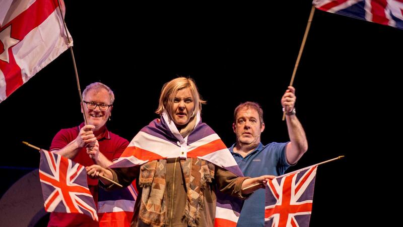 Conor Grimes, Tara Lynne O&rsquo;Neill and Alan McKee tackle the flags issue