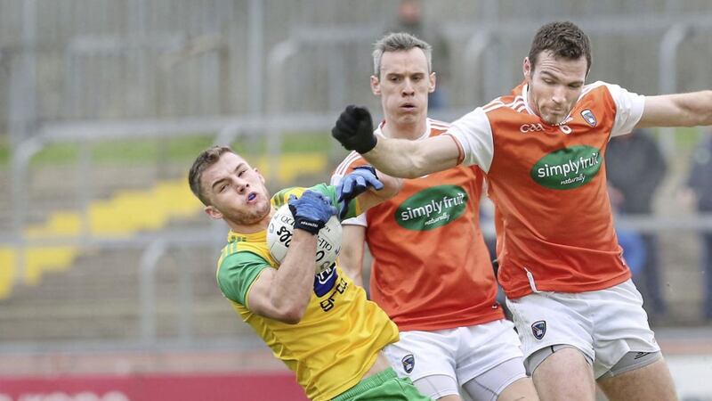 Having just turned 33, Brendan Donaghy will be the oldest man on the pitch when Armagh take on Down next weekend - but says he has no notion of retiring in the near future. Picture by Margaret McLaughlin 