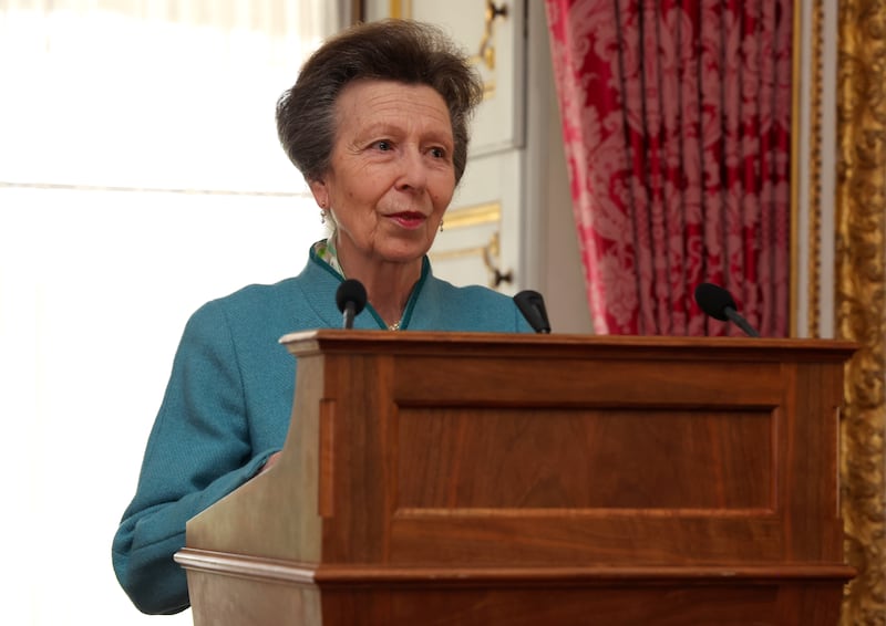 The Princess Royal read the King’s speech on his behalf at the reception