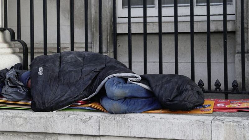 The &#39;Gaelic Voices for Change&#39; group are due to take part in an all-Ireland solidarity sleep-out next month in a bid to draw attention to the homelessness crisis in Ireland. Picture by Brian Lawless/PA 