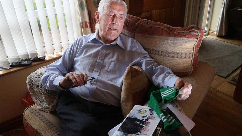 Jimmy Donnelly looks back through some Belfast Celtic memorabilia last year