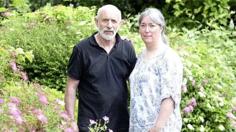 Wendy Little Cawdery and Charles Little, the daughter and son-in-law of Michael and Marjorie Cawdery. The couple, who were both 83, murdered in their Upper Ramone Park home in Portadown over two years ago. A fresh health service investigation has concluded the deaths were avoidable. Picture by Mal McCann