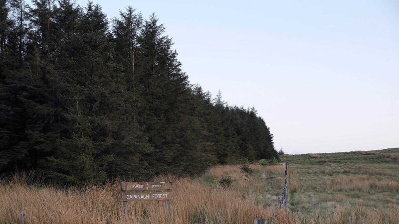 Police said two members of the public came across &quot;suspicious objects&quot; in Capanagh Forest in Co Antrim and reported it at around 7pm on Saturday. Picture by Cliff Donaldson&nbsp;