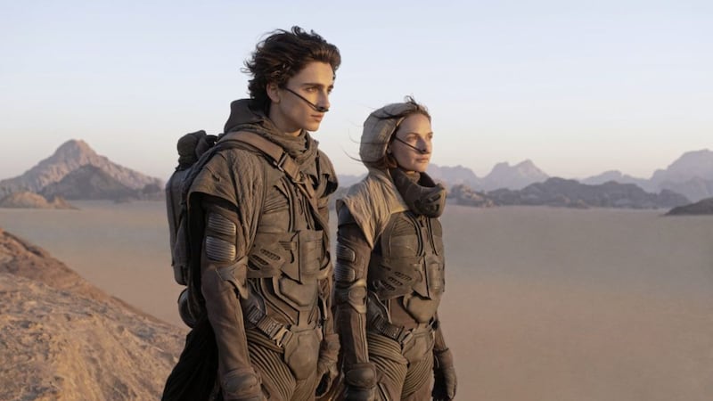 Dune: Timothee Chalamet as Paul Atreides and Rebecca Ferguson as Lady Jessica Atreides 