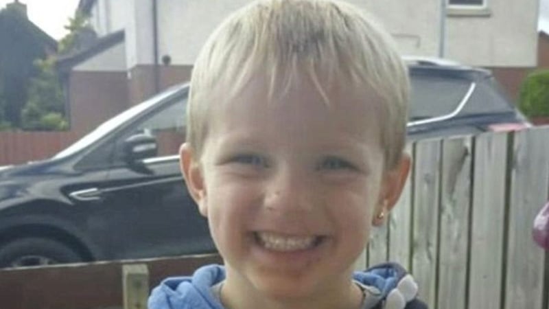 Little Kai Corkum died after being struck by a car in Newtownards 