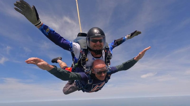 The skydive took place on May 28 and Mark Pile said the experience was “everything I could have hoped for”.