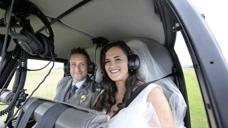 Claire Sugden pictured with her new husband Andrew Anderson. Picture by Margaret McLaughlin 