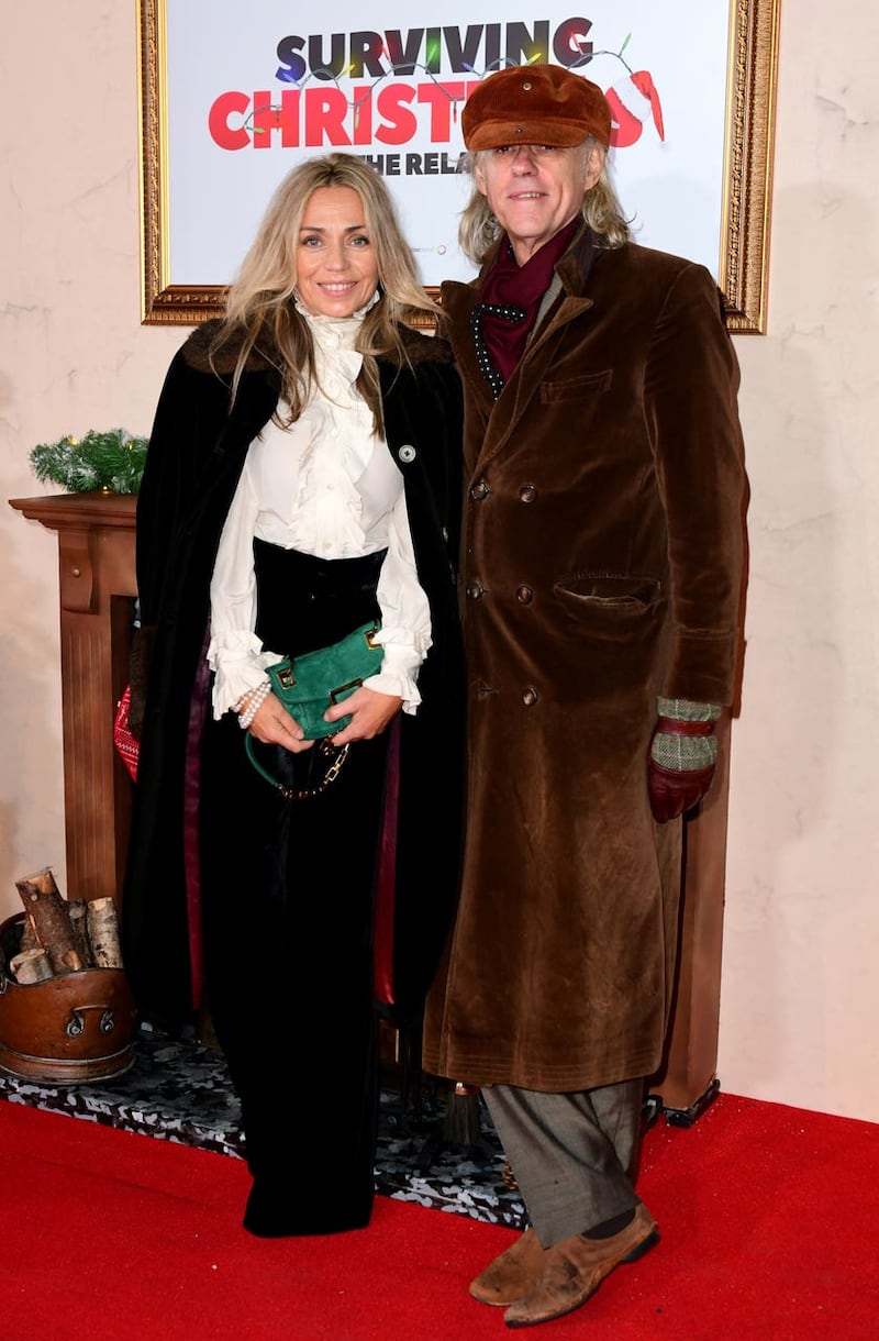 Bob Geldof and Jeanne Marine on the red carpet