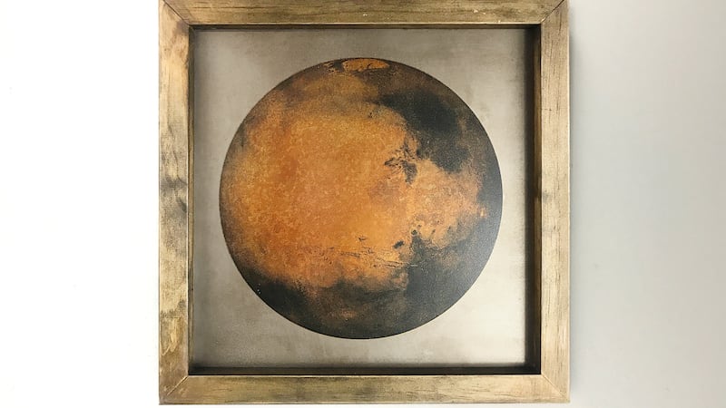 Inspired by the reason the Red Planet is red, Barry Abrams’ work is a clever masterpiece.