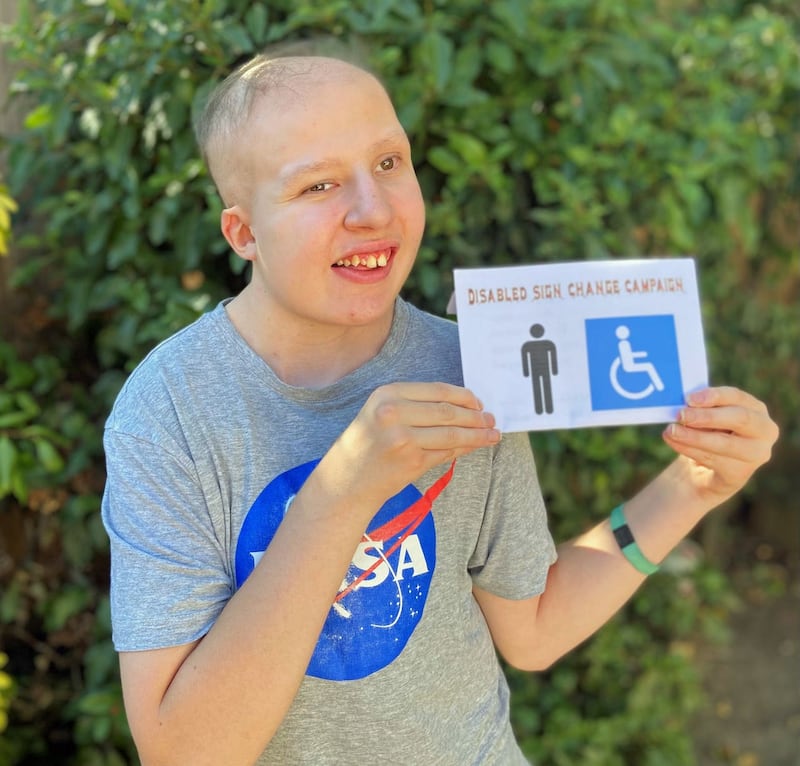 Sam Vestey who is campaigning for hidden disabilities to be more recognised by the blue badge scheme (National Star/PA)